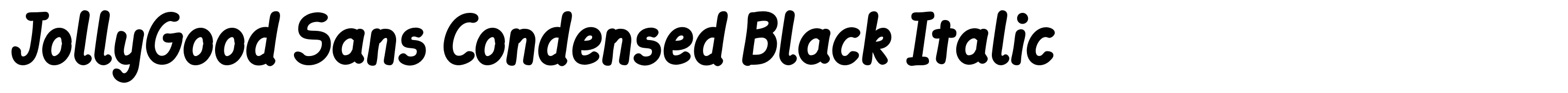 JollyGood Sans Condensed Black Italic
